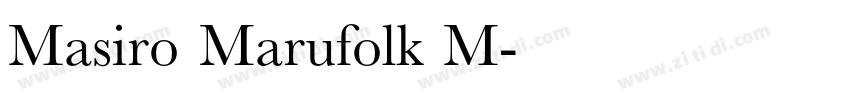 Masiro Marufolk M字体转换